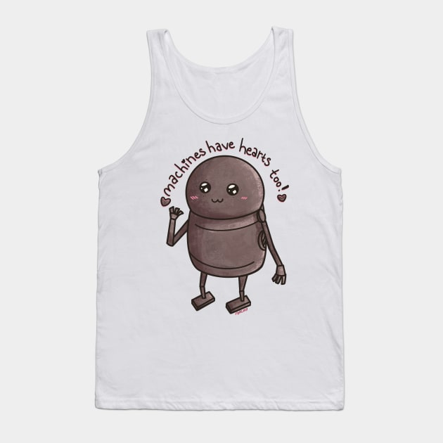 Machines Have Hearts Too NEW!! Tank Top by anico-art